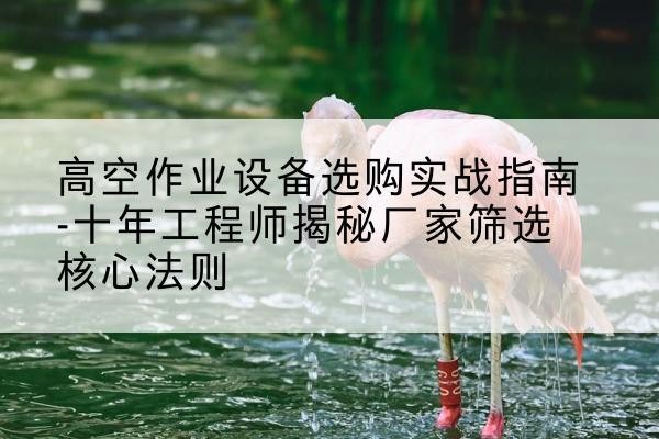 柳南剪叉式升降机厂家-高空作业设备选购实战指南-十年工程师揭秘厂家筛选核心法则
